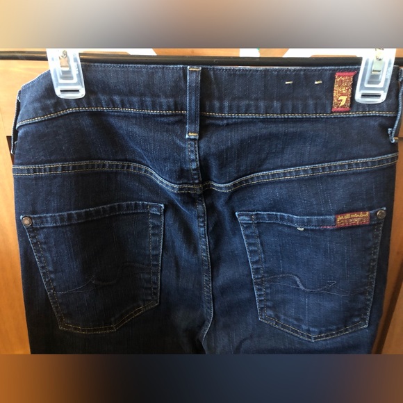 7 for All Mankind Mens Jeans-Paxtyn Style- Worn twice-Dark wash-Size 28 - Picture 3 of 4
